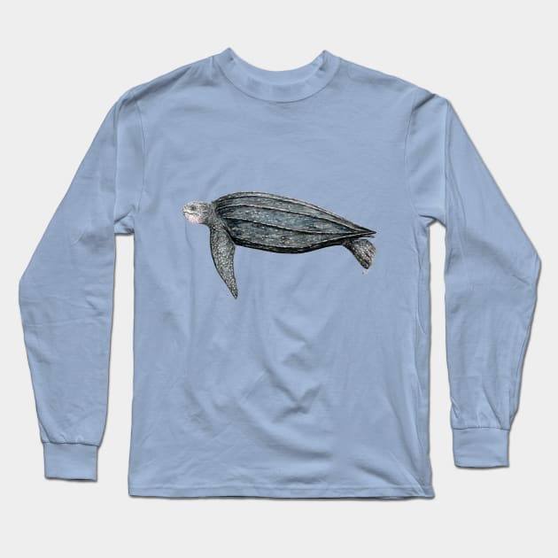 Leatherback turtle Long Sleeve T-Shirt by chloeyzoard